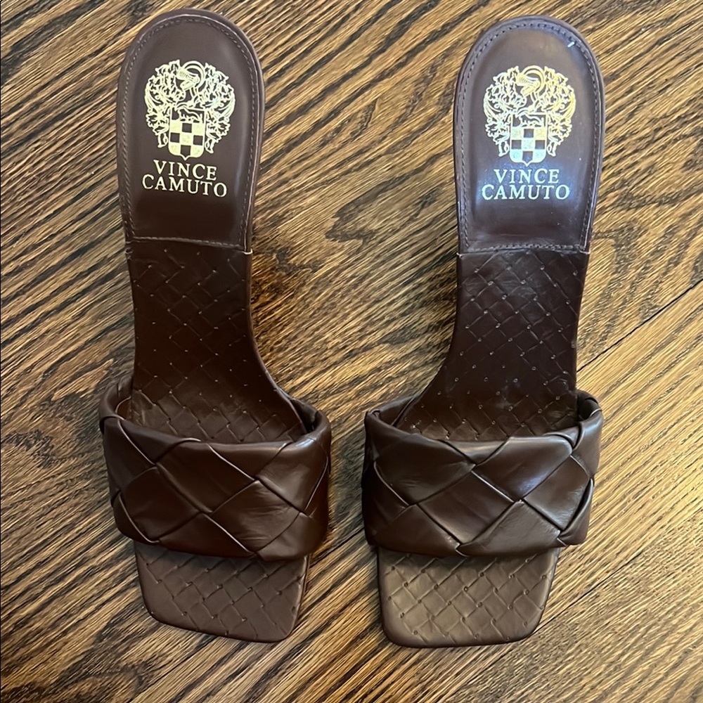 Vince Camuto Brown Mules